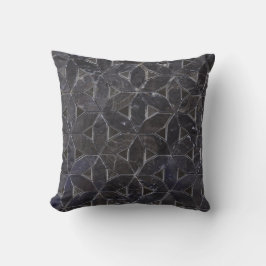 Coussin Mosaïque gris charbon | fleur de vie motif