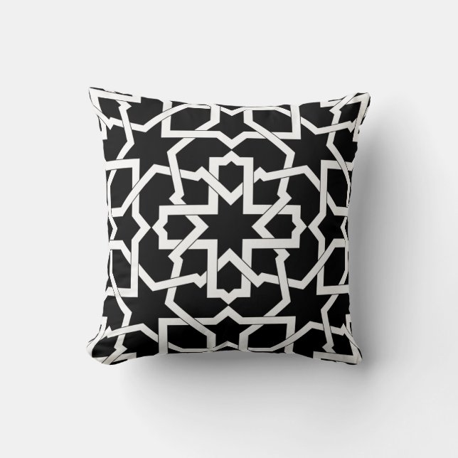 Coussin Mosaïque marocaine de croquis géométrique dans (Recto)
