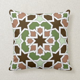 Coussin Mosaïque marocaine de croquis géométrique dans