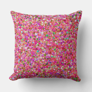 Coussin Mosaïque multicolore Parties scintillant moderne