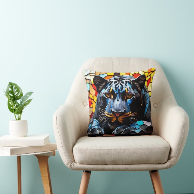 Coussin Mosaïque noire Jagua Vitrage (Chaise)