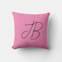 Mosaïque plaine tendance monogramme initiales rose