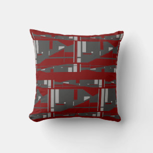 Coussin Mosaïques grandes de charbon gris méditerranéen et