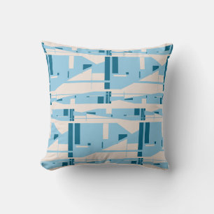 Coussin Mosaïques Méditerranéennes Grandes Bleu Clair sur