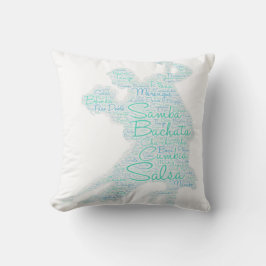 Coussin Mot de danse Art Couple Bachata Salsa
