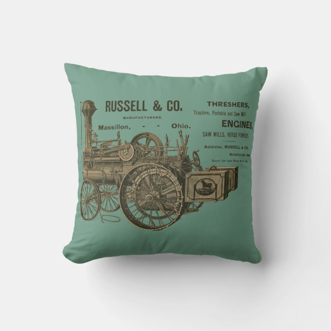 COUSSIN MOTEUR DE TRACTION À LA VAPEUR RUSSELL ET COMPANY  (Recto)