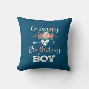 Coussin Mother Art   Grand-mère d'un garçon d'anniversaire