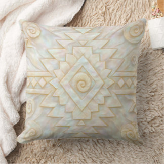 Coussin Mother of Pearl Navajo Pattern Throw Pillow