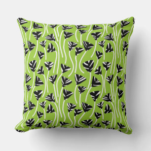Coussin Motif 210121 - Noir, Blanc et Vert Martien