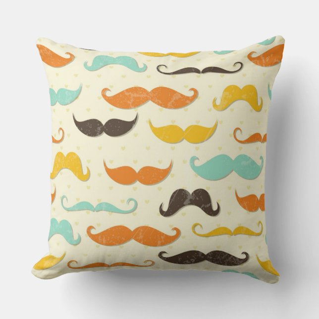 Coussin Motif 3 de moustache (Recto)