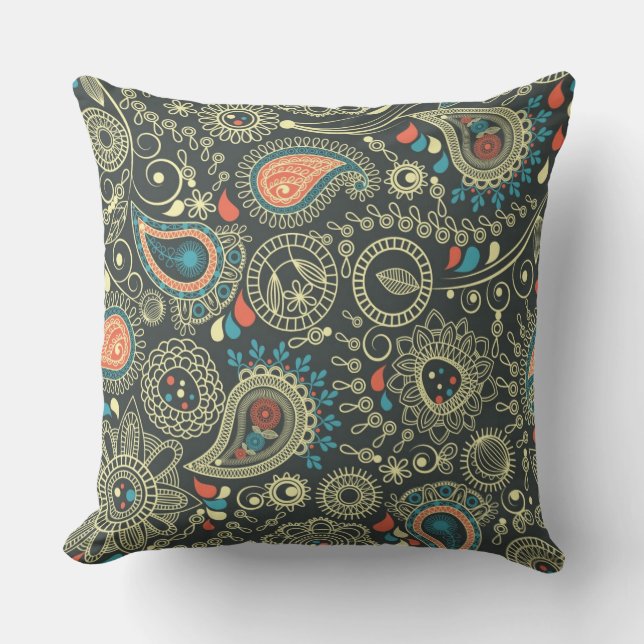 Coussin Motif 3 de Paisley (Recto)
