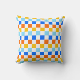 Coussin Motif à carreaux de feu et de glace