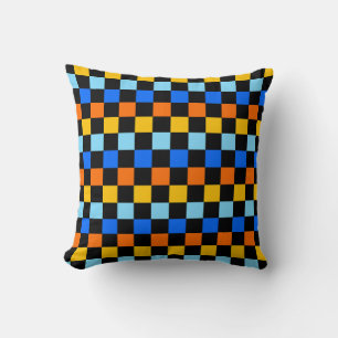 Coussin Motif à carreaux de feu et de glace