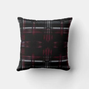 Coussin Motif à carreaux gothique grunge ravagé cool