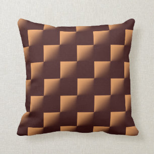 Coussin Motif À damiers Brown