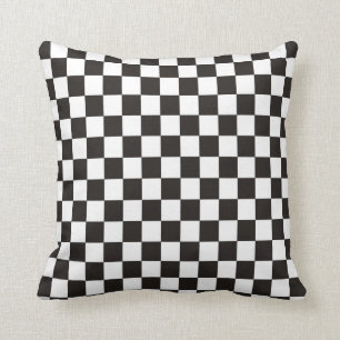 Coussin Motif À damiers noir et blanc
