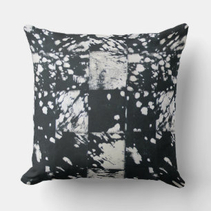 Coussin Motif à écailles noir et blanc pour vache à capuch
