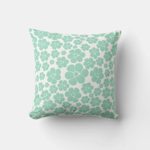 Coussin Motif à fleurs - Vert (Monnaie)