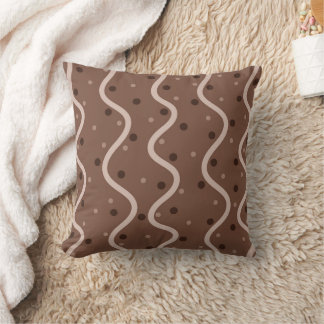 Coussin Motif à goutte et à gouttes de chocolat foncé