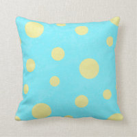 Motif à points Aqua et jaune polka