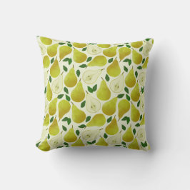 Coussin Motif à poires vertes