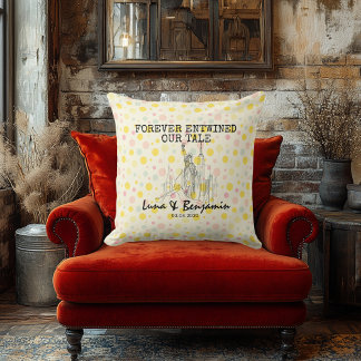 Coussin Motif à pois personnalisé de la skyline de New Yor