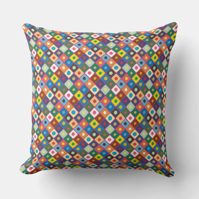 Coussin Motif Abstrait 220524 (pivoté de 45 degrés) (Recto)