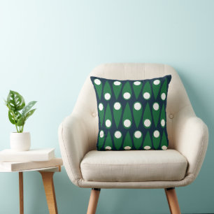 Coussin Motif Abstrait Abstrait vert et blanc