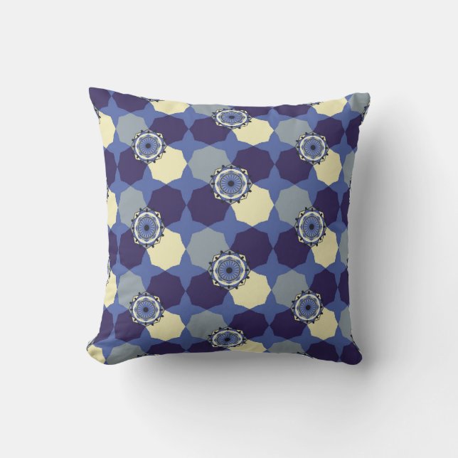 Coussin motif Abstrait avec élément arabe classique (Recto)