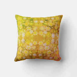 Coussin Motif abstrait de watercolor salé floral rétro