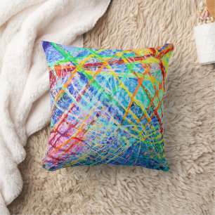 Coussin Motif Abstrait éclatant couleur éclatant