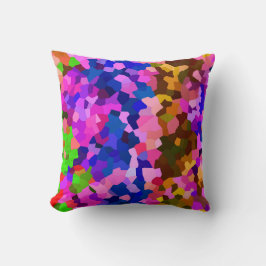 Coussin Motif Abstrait en mosaïque cristallisée