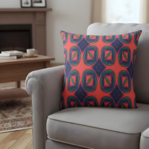 Coussin Motif Abstrait géométrique vif