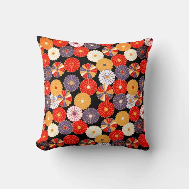 Coussin Motif Abstrait japonais (Recto)