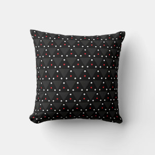 Coussin Motif abstrait moderne de triangle UFO noir