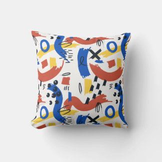 Coussin Motif Abstrait Moderne Propre | Artistique Coloré 