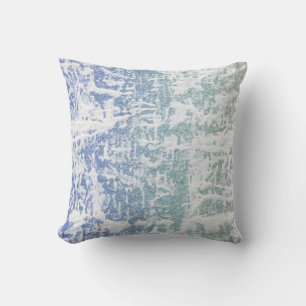 Coussin Motif abstrait moderne vert et bleu