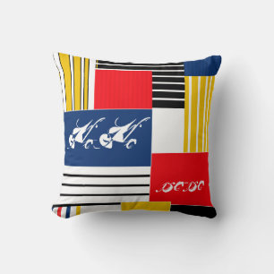 Coussin motif Abstrait . patchwork .