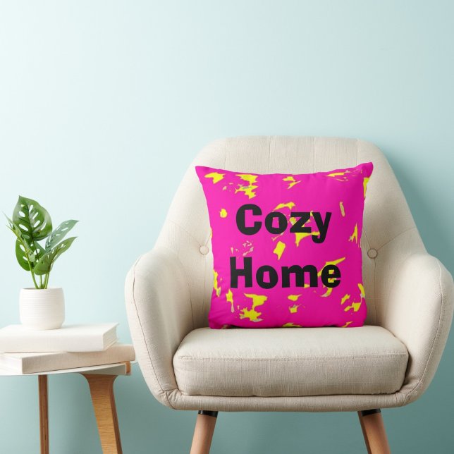 Coussin Motif abstrait rose (   Throw pillow elegant design)