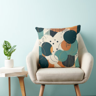 Coussin Motif Abstrait sans fil minimal - géométrique (3)