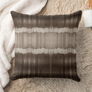 Coussin Motif Abstrait unique Brown et beige