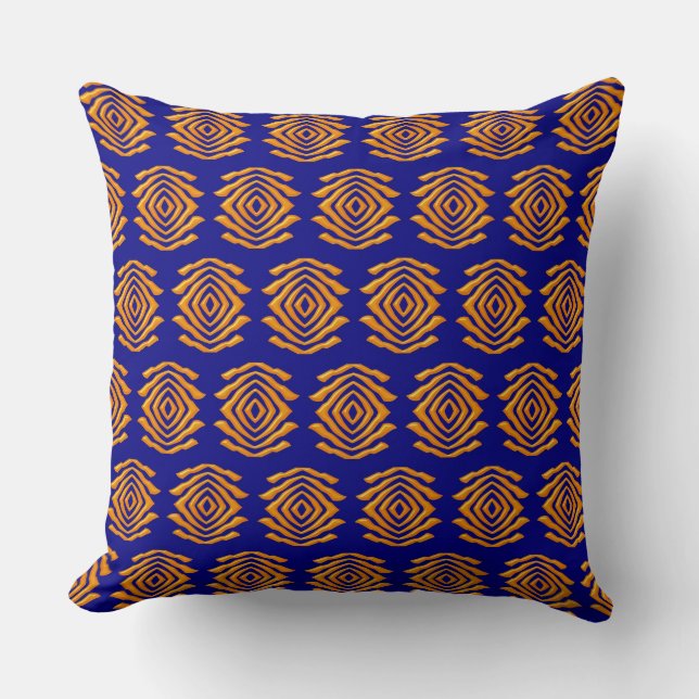 Coussin Motif africain ethnique abstrait (Recto)