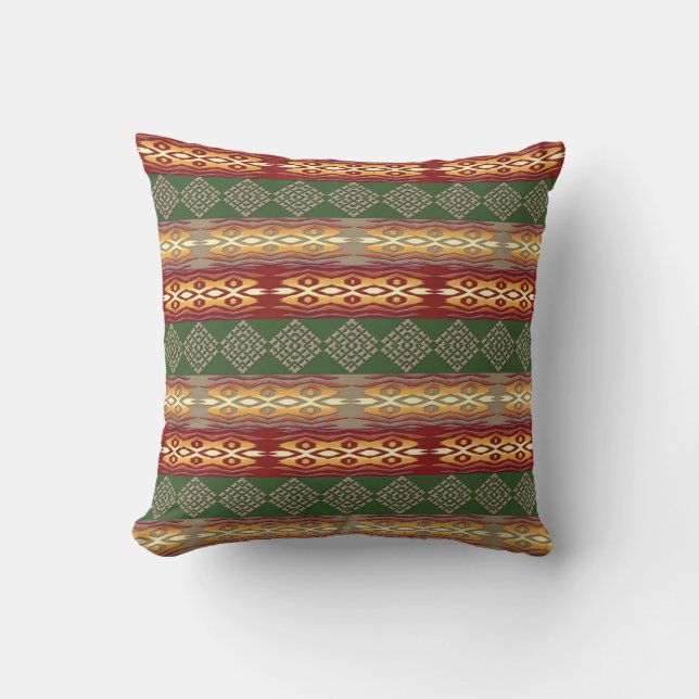 Coussin motif africain tribal ethnique (Recto)