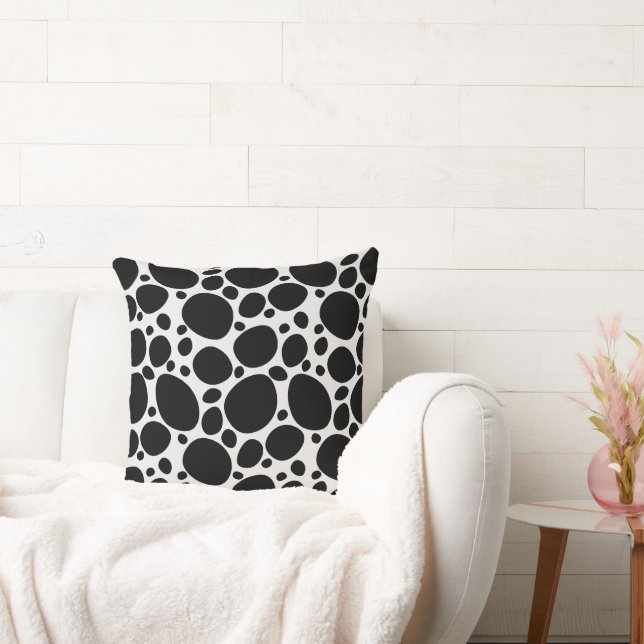 Coussin Motif animal de chien noir et blanc dalmate (Canapé)