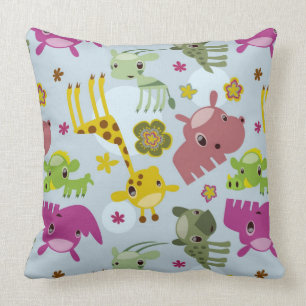 Coussin motif animal de safari