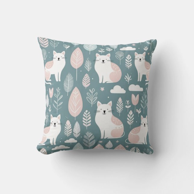 coussin motif animal de style nordique (Recto)
