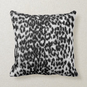 Coussin Motif animal, impressionnant, noir, blanc