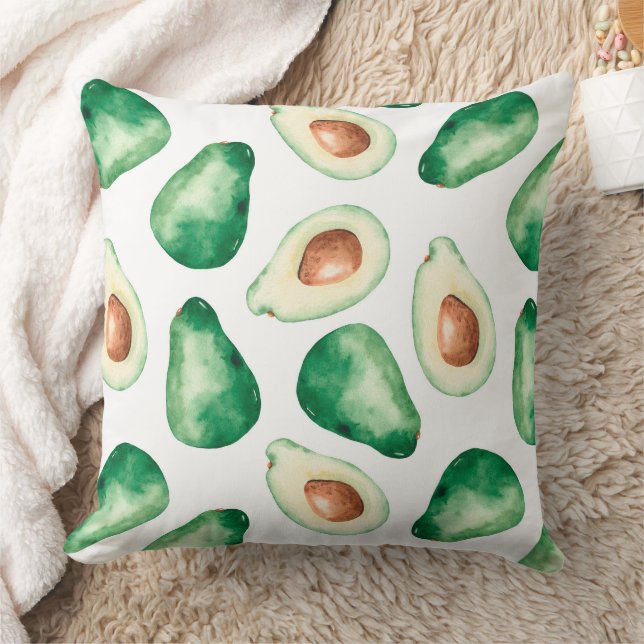 Coussin Motif Aquarelle Avocado (Couverture)