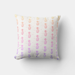 Coussin Motif aquarelle tropical sucré ananas d'été