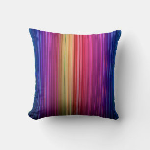 Coussin Motif arc-en-ciel vertical acrylique coloré